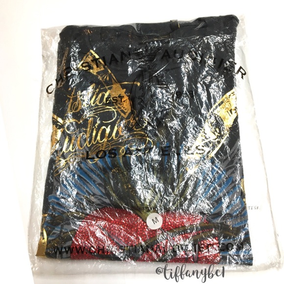 Christian Audigier Heart Breaker Rhinestone Tee - Picture 8 of 13